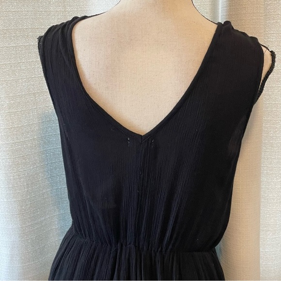 World Market Black Multicolor Floral Embroidered Kayla Maxi Dress Sz S/M - Picture 6 of 9